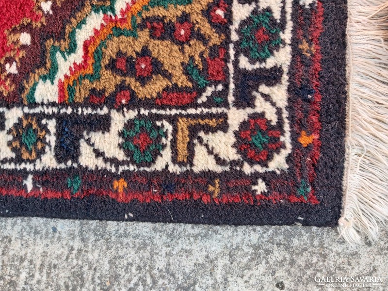 Thick hand-knotted Indian rug, nostalgia piece, collector's beauty.