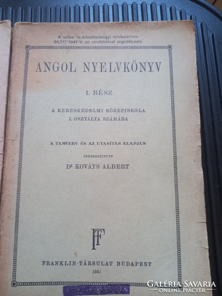 Antik Angol nyelvkönyv/antik tankönyv 1941. Frankllin társulat kiadásában