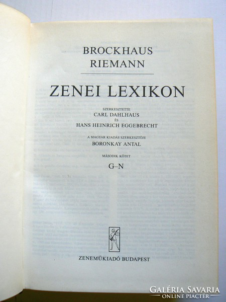 ZENEI LEXIKON 1.-2.-3. BROCKHAUS RIEMANN 1983.-1985. KÖNYV KIVÁLÓ ÁLLAPOTBAN