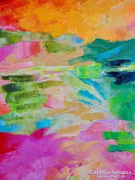 A szín maga az élet! Tájkép Simon Tündétől (100x70cm)