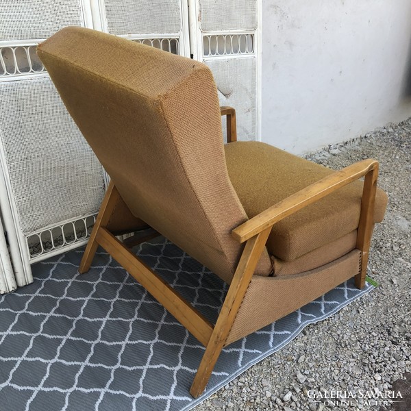 Midcentury, retro special line armchair bed, reclining armchair