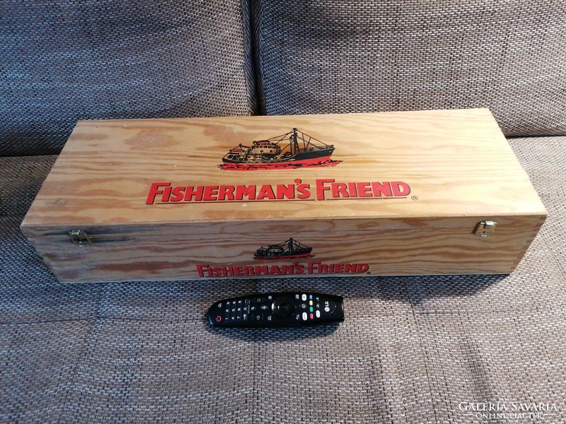 For collectors! Huge, large rare fisherman's friend wooden box. 65X22,5x12,5 cm, in beautiful condition!