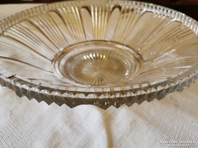 Glass centerpiece, fruit bowl 29 cm in diameter