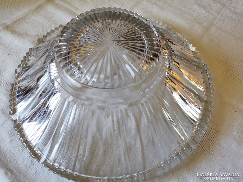 Glass centerpiece, fruit bowl 29 cm in diameter