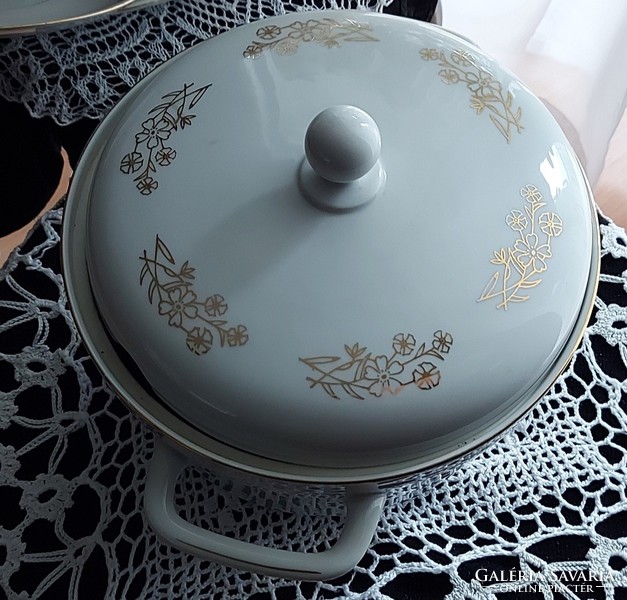 Mz-Moritz Zdekauer Czech/Czechoslovak/50+years old porcelain soup plate with gilded  pattern