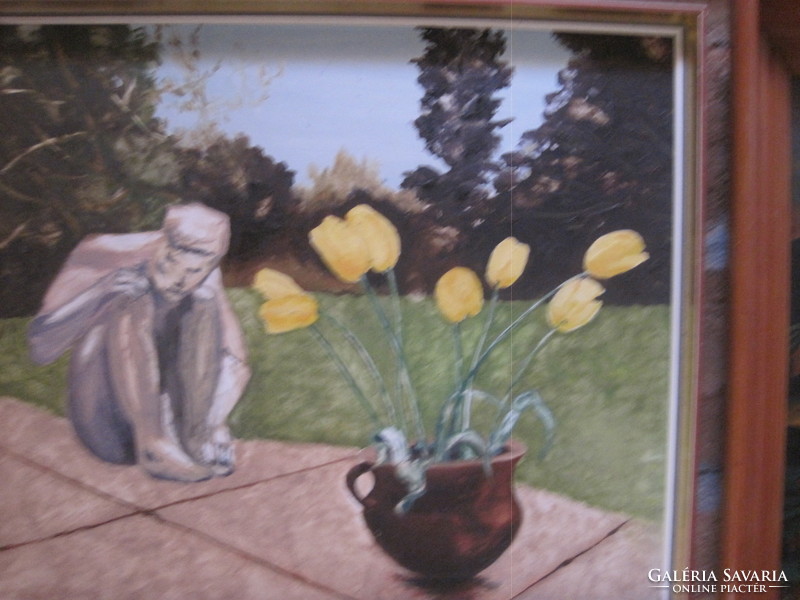 Kert sárga tulipánokkal !