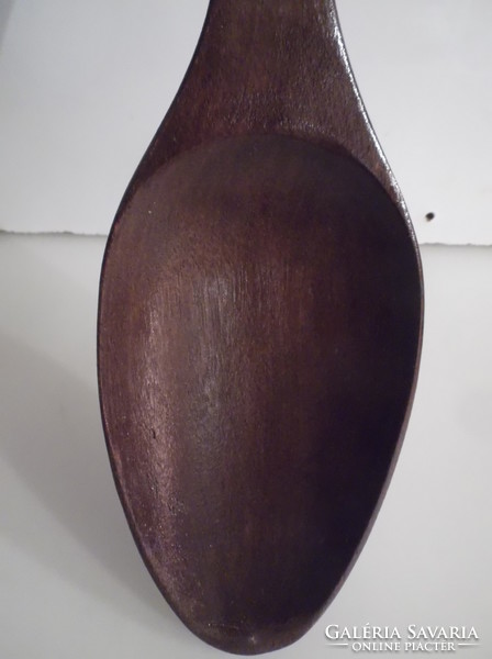 Wooden - giant spoon - 57 x 11 cm - hand made - carved handle - can be hung on the wall