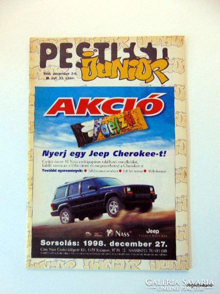 1998 december 2  /  PESTI EST junior  /  Szülinapi újság Ssz.:  19711