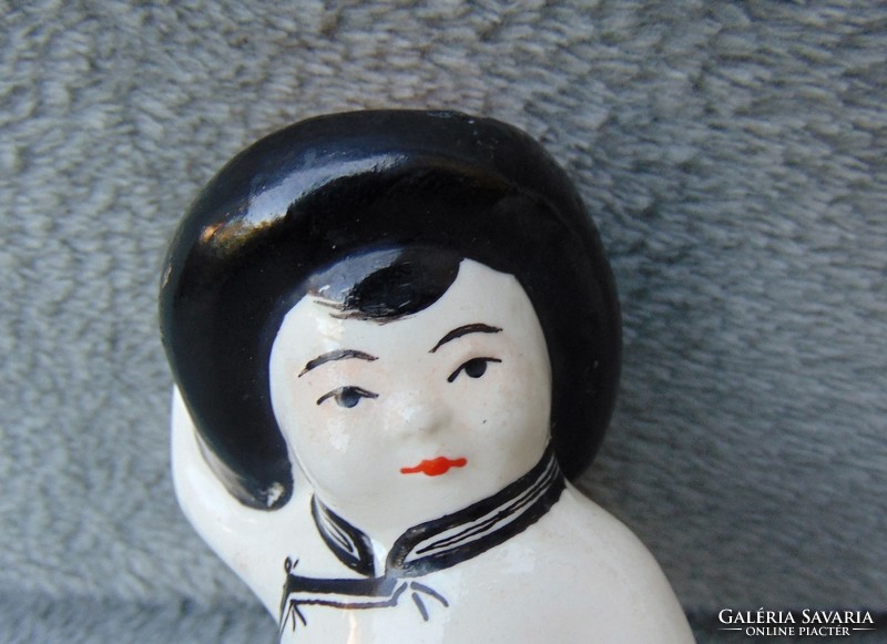 Hand painted oriental porcelain figurine