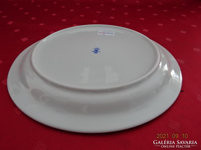 Zsolnay porcelain small plate with red stripe, diameter 19.5 cm. He has!