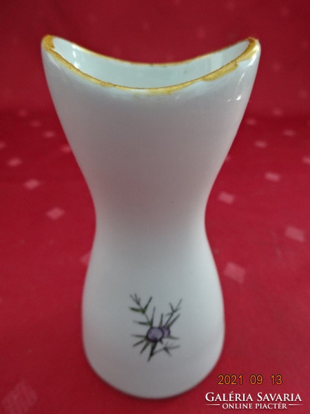 Aquincum porcelán váza, Esztergom látképpel, magassága 9 cm. Vanneki! Jókai.