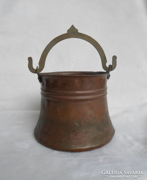 Art deco copper holder, bucket, jug, saucepan