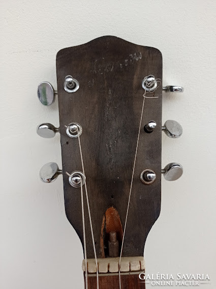6 String Acoustic Retro Drum Guitar Needs Refurbished Neck Broken