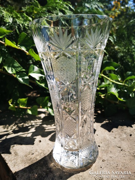 Old lead crystal vase, 25 cm