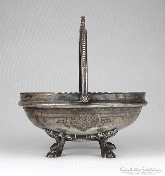 1G009 antique silver plated berndorf alpacca sugar serving bowl