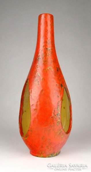 1G005 Retro iparművészeti Tófej kerámia váza 28 cm