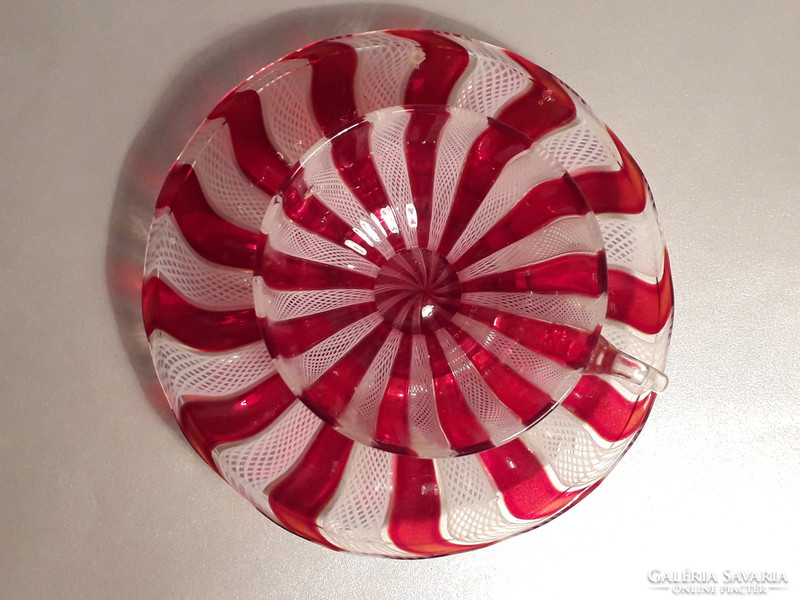 Antique Murano glass cup + saucer is an absolutely rare collector