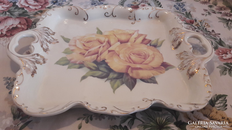 Pink porcelain tray