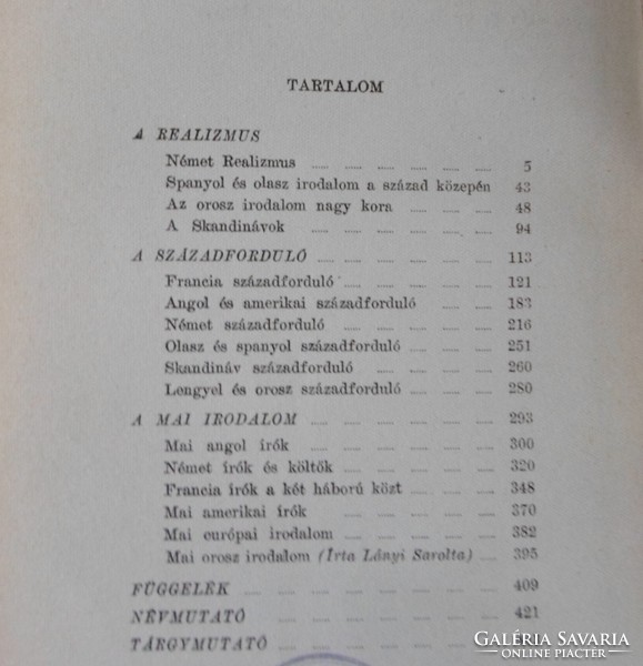 Serbian antal: history of world literature 1-3. (Révai, 1947)