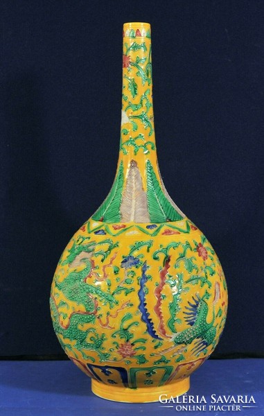 Antik kínai színesen festett váza, Chenghua