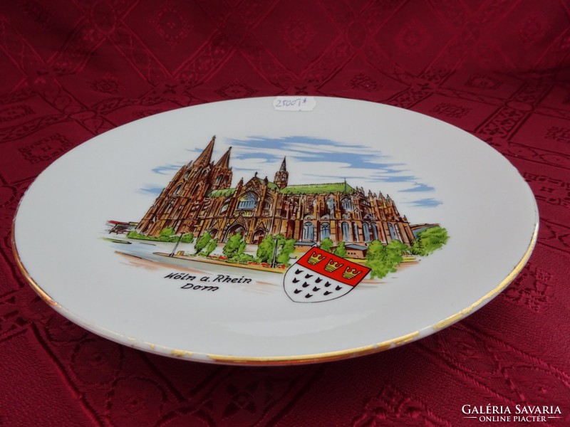 Kronester Bavarian German porcelain small plate, with a view of Cologne - Dom. He has!