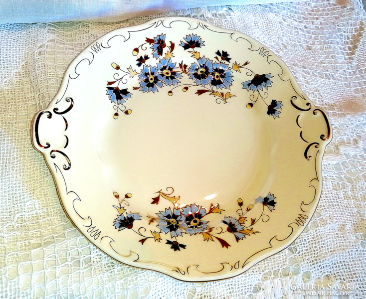 Zsolnay cornflower pattern cake plate