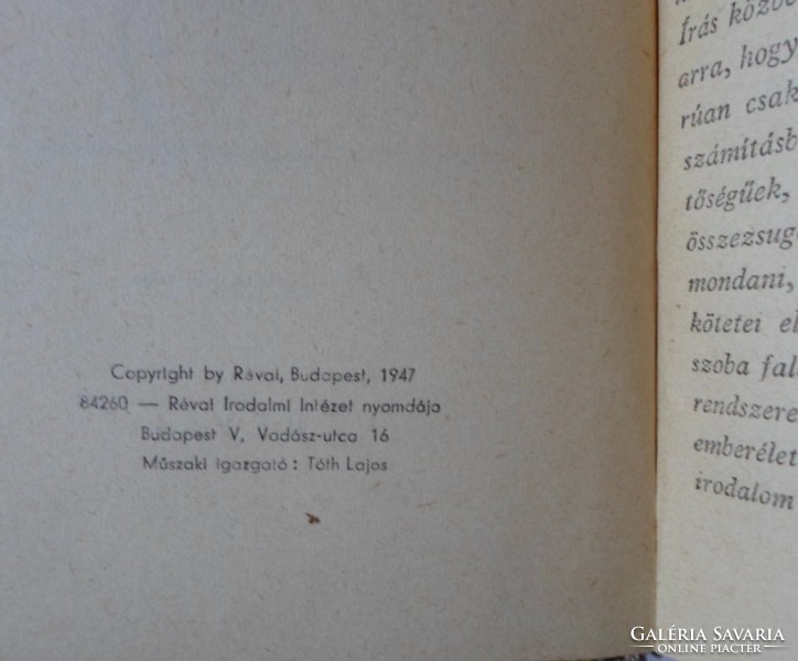 Serbian antal: history of world literature 1-3. (Révai, 1947)