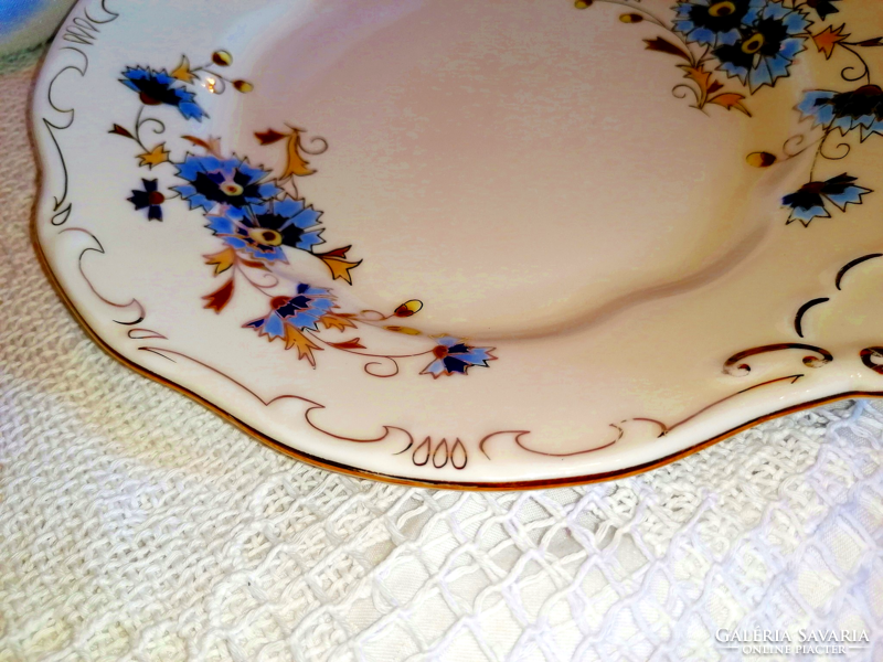 Zsolnay cornflower pattern cake plate