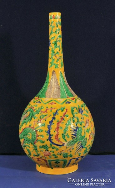 Antik kínai színesen festett váza, Chenghua