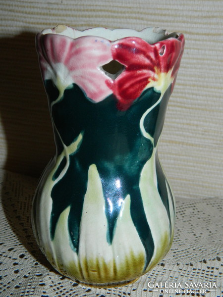 Antique majolica vase.