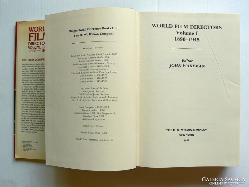 World film directors, volume one 1890-1945, John wakeman book in good condition