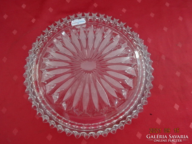 Round lead crystal centerpiece, diameter 20.5 cm, height 7 cm. He has!