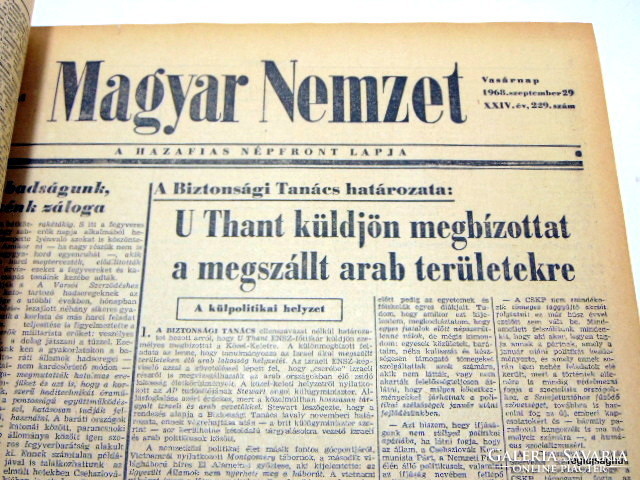 1968 September 29 / Hungarian nation / 1968 newspaper for birthday! No. 19603