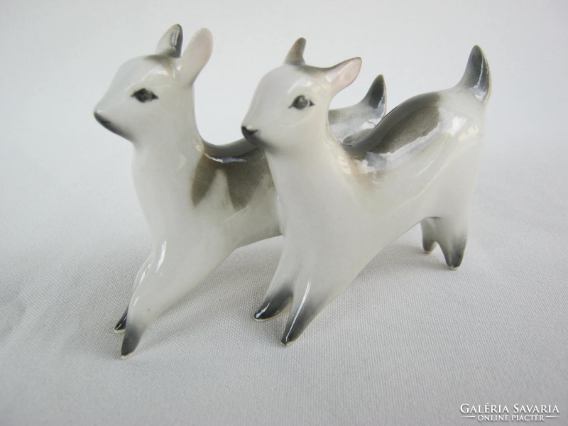Retro ... Zsolnay porcelain two little goat kids
