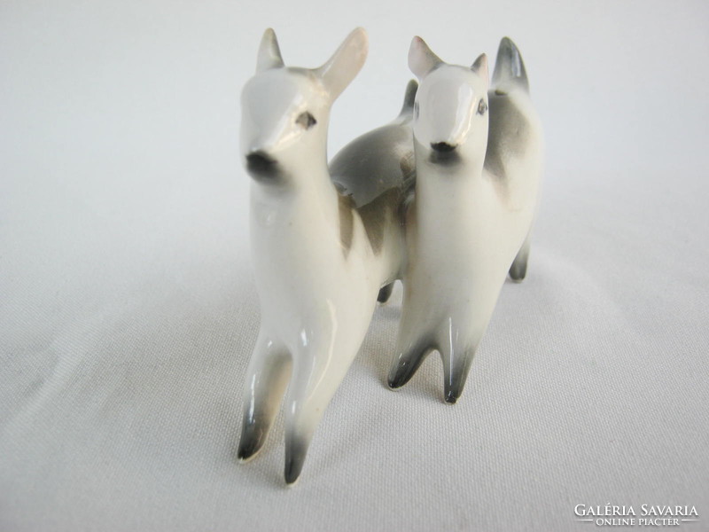 Retro ... Zsolnay porcelain two little goat kids