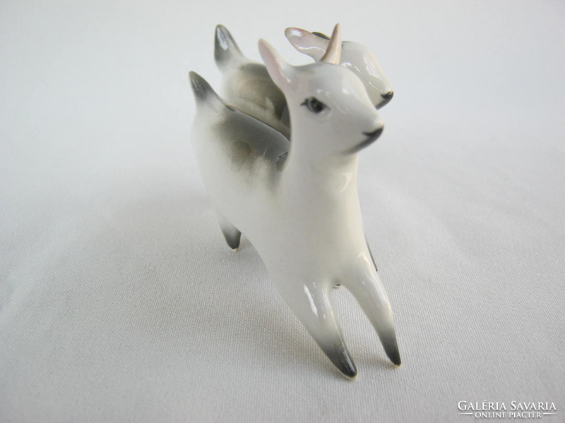 Retro ... Zsolnay porcelain two little goat kids