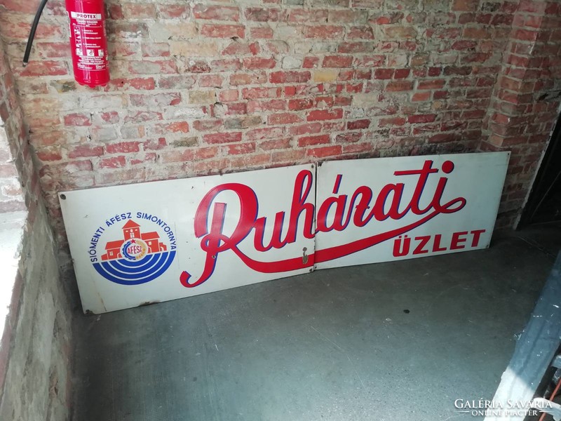 Large rosette shop enamel sign, old signboard