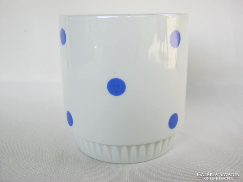 Zsolnay porcelain blue polka dot mug