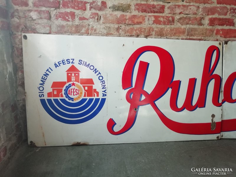 Large rosette shop enamel sign, old signboard