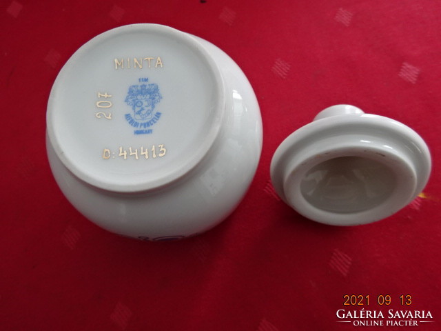 Great Plain porcelain sugar bowl with blue motif, number of sample pieces: 207 d: 44413. Vanneki!