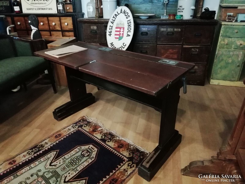 Desk, old hardwood table, desk