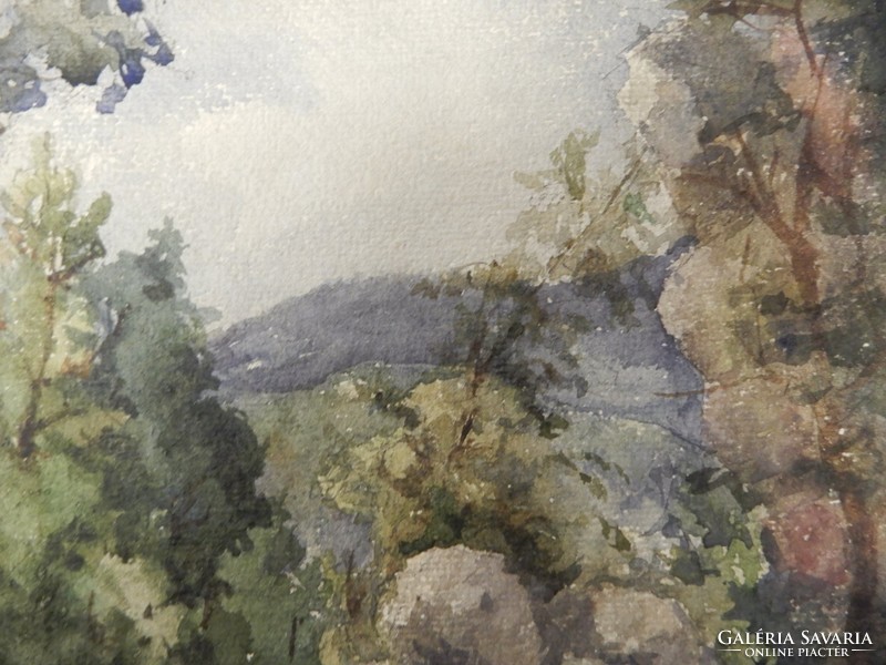 Hungarian painter, landscape, watercolor