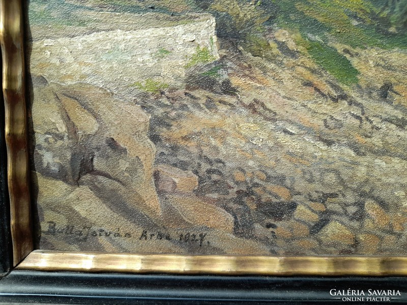 Balla István - Arbe ( Rab )  c. festménye 1927