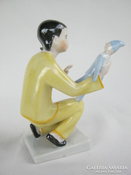 Retro ... Kőbánya drasche porcelain figurine nipple baby girl