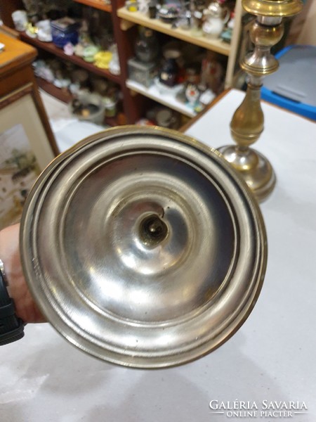 2pcs old copper candle holder