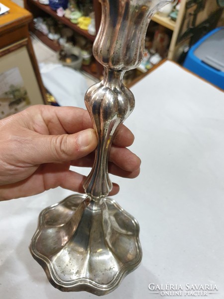 Old silver plated candle holder