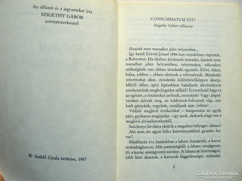2 seed books in one, gyula szekfű: we lost our way somewhere, béla bartók: about folk music 1981.