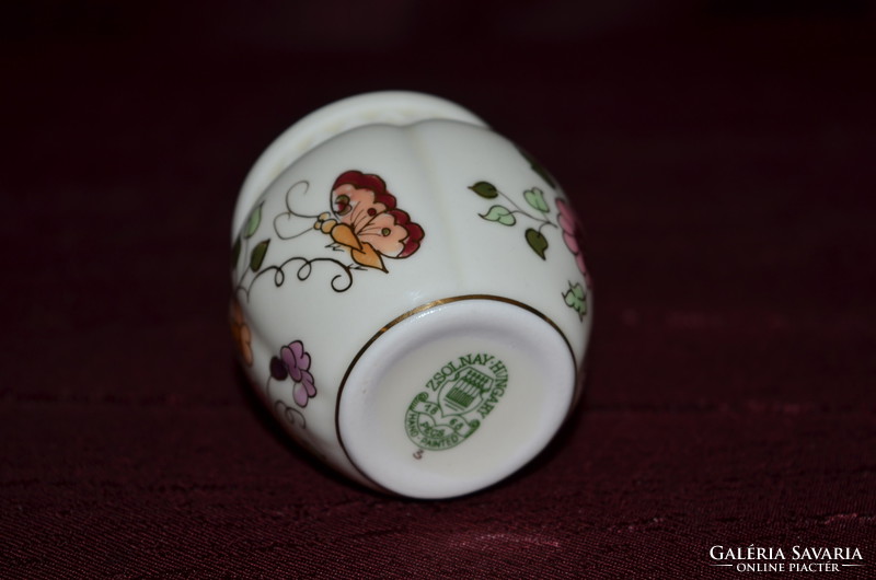 Zsolnay butterfly pattern mini pot