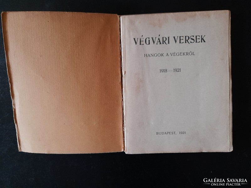 Végvári versek. 1921. Remenyik Sándor álnéven kiadott kötete