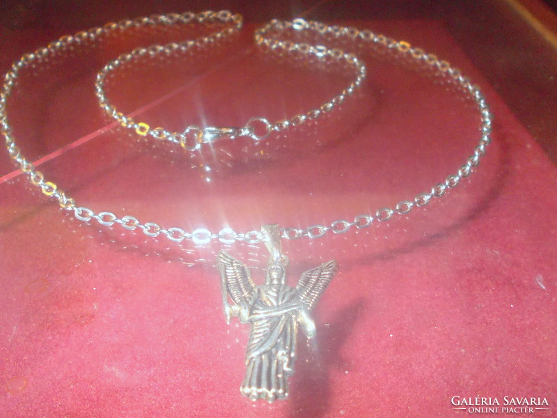Winged guardian angel Tibetan silver necklace